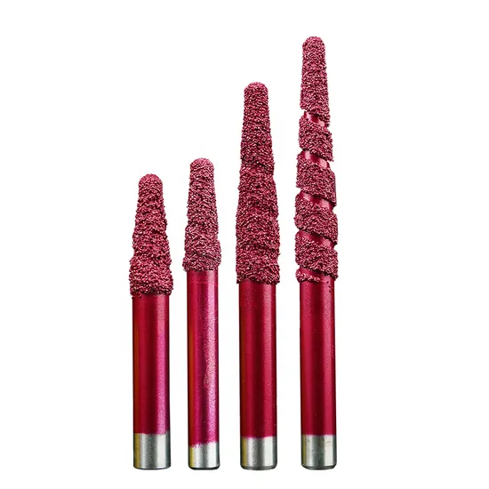 Vacuum Brazed Marble Stone Diamond Engraving Tools for Sculpture 3D Carving Use on CNC Machine Endmill 