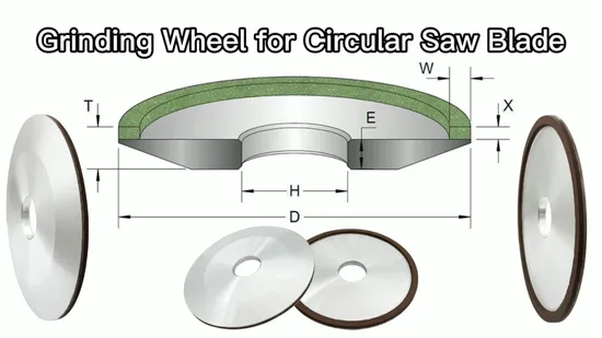 Resin Bond Diamond Grinding Wheel Diamond Wheel for Sharpening Tct Carbide Circular Saw Blades 