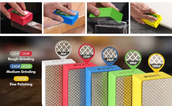 Electroplated Resin Diamond Hand Pad Sanding Disc Tools for Polishing Stone 