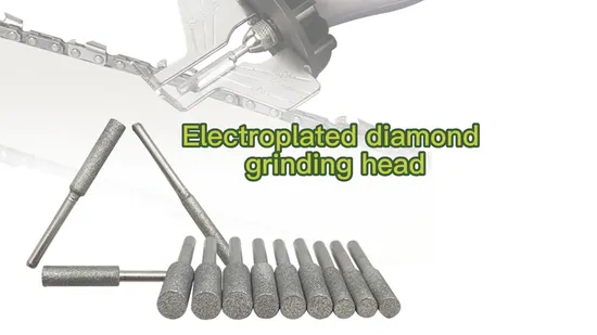 Diamond Coated Chain Saw Grinding Head Electroplated Diamond Small Grinding Head Sharpening Polishing Chainsaws Tool 